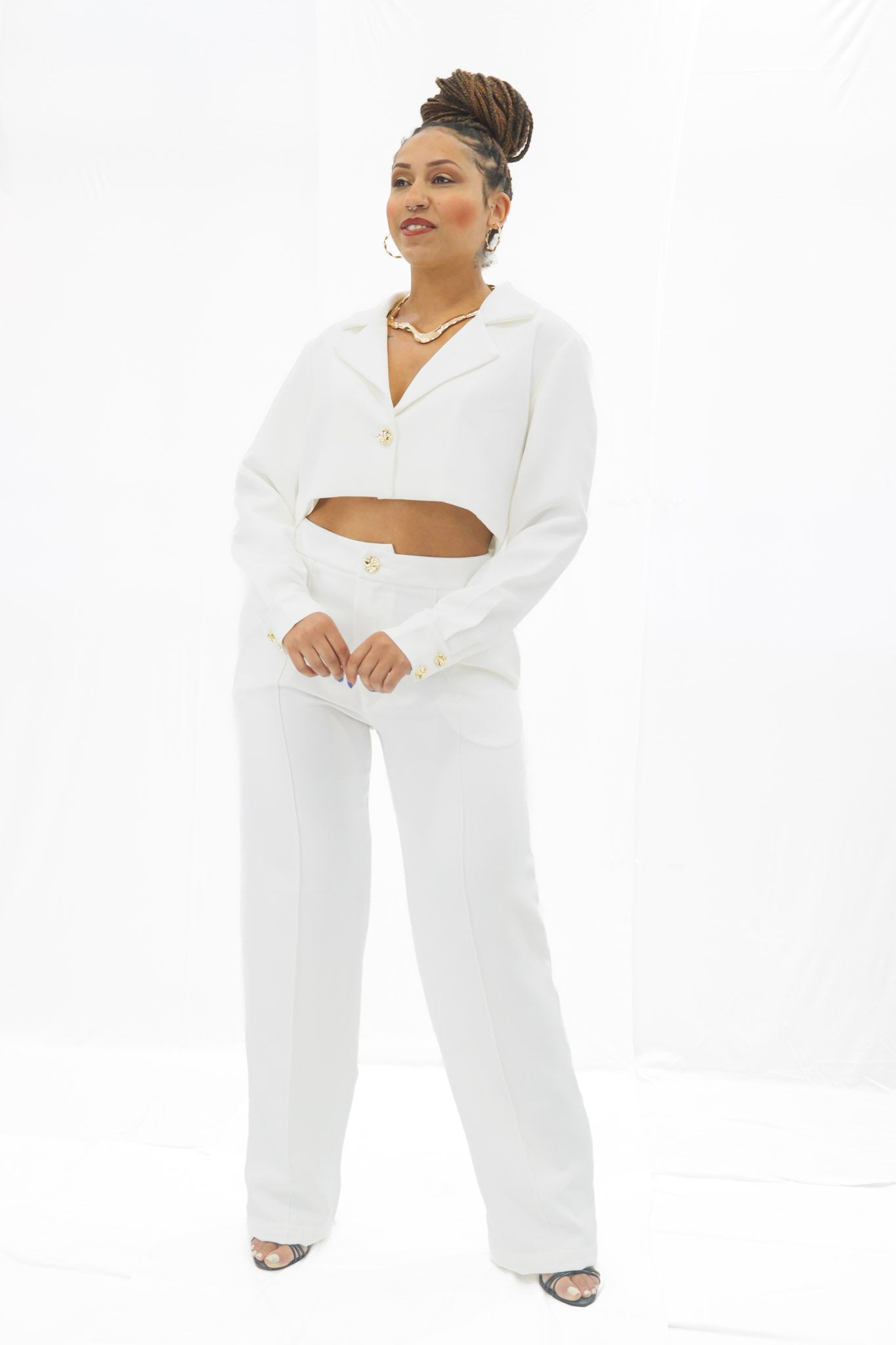 Calça Linear com Nervura