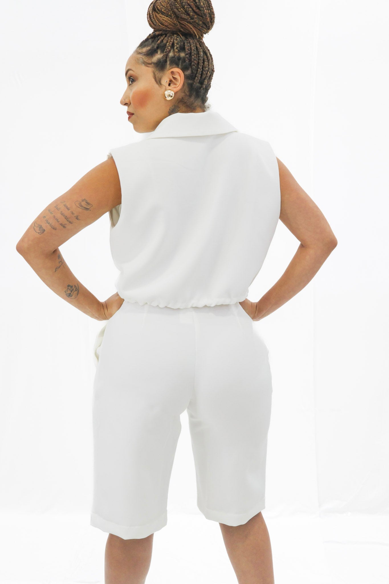 Colete Feminino Cropped Cinza Intenso Yebo