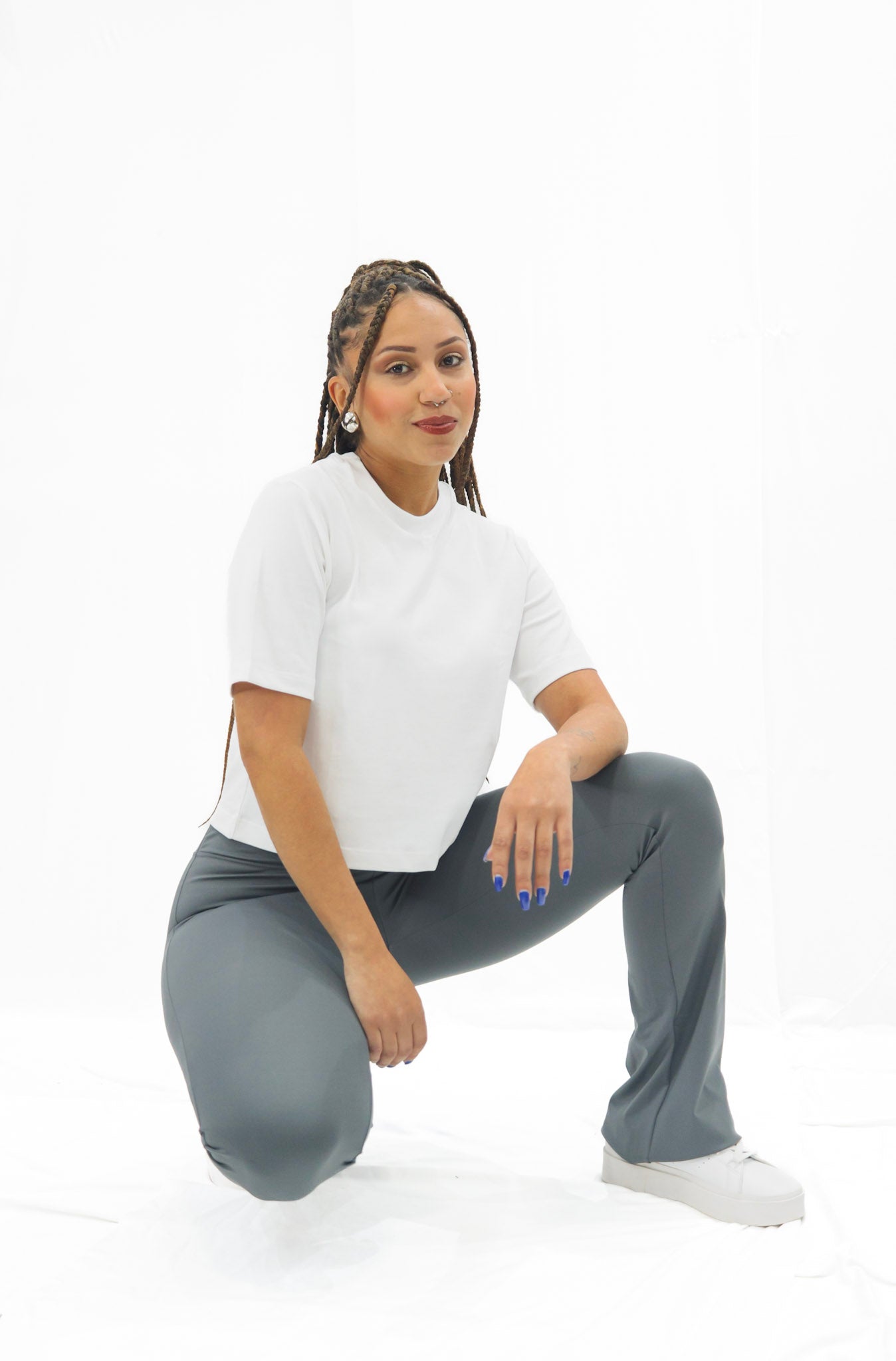 T-shirt Feminina Casual Premium - Cotton Pima Slim Yebo